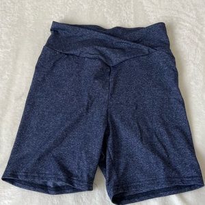 Blue Biker Shorts - V front detailing and Scrunch
